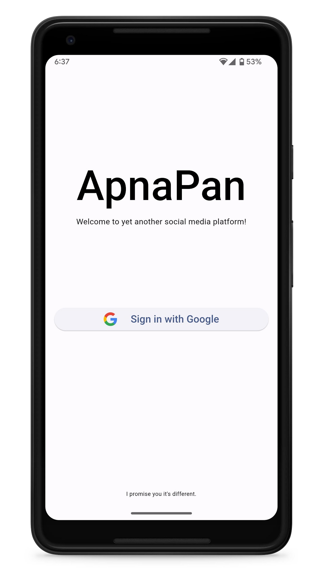 Login Screen of ApnaPan App